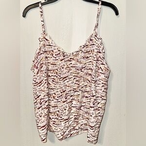 Old Navy Camisole - Cream and Brown Pattern NWT